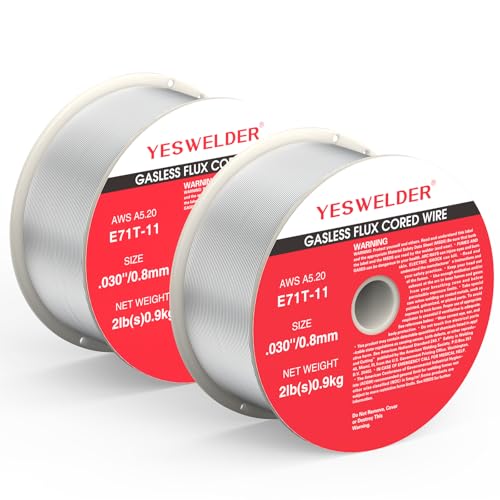 YESWELDER E71T-11 Gasless Flux Core MIG Wire 0.030 in 2-lb 2-Packs