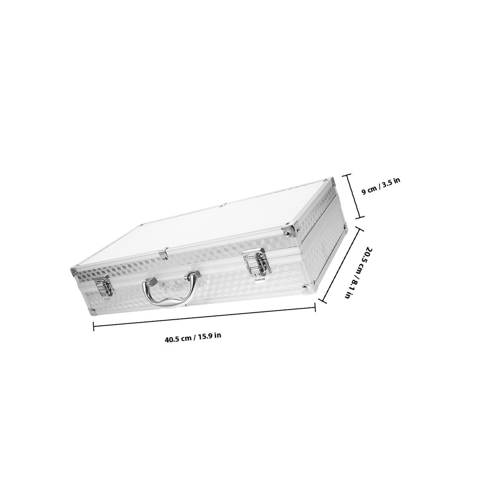 Estuche 2 Ranuras Portátil de Aluminio para Micrófono Inalámbrico de Mano