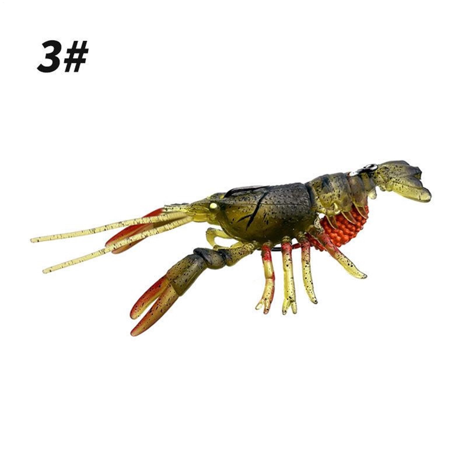 Esca di Gambero | Esca Pesca Jig | 3 Esche morbide Simulazione Esca Nuotatore per Uomini Pesca in Acqua Dolce o Salata Campeggio Avventura All'aperto
