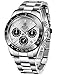 BENYAR - Reloj de pulsera analógico para hombre, con movimiento de cuarzo, cronógrafo, resistente al agua y a los arañazos, correa de acero inoxidable, para ocio, deportes, relojes para hombre