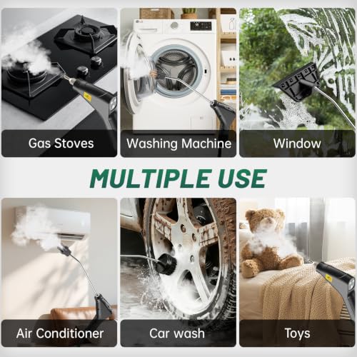 Image of 2500W Steam Cleaner, 15s Fast Heat-Up High Temp Steamer (Dark black)