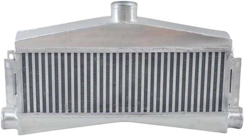 Universal Twin Turbo Aluminum Intercooler 24"x7"x3.5" Custom (2 Inlet /1 Outlet)