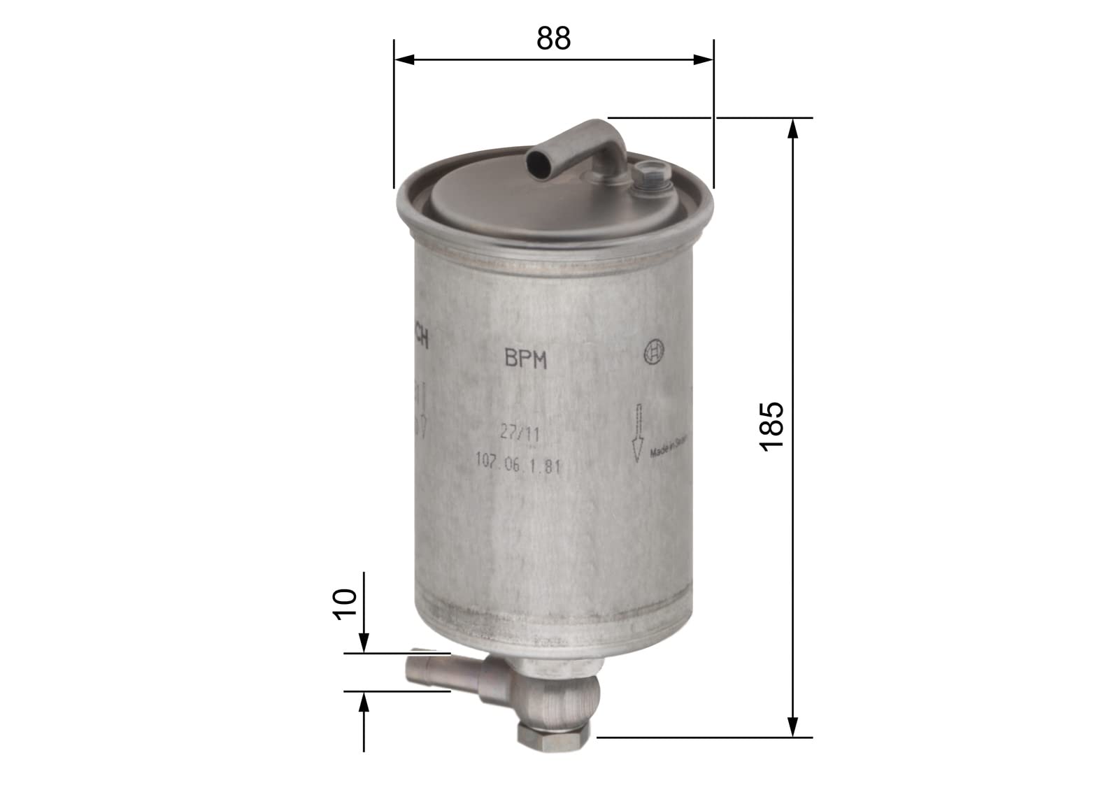 Filtro Diesel per Auto Bosch N6431 - Separa le particelle e l'acqua dal carburante, protegge il sistema di iniezione
