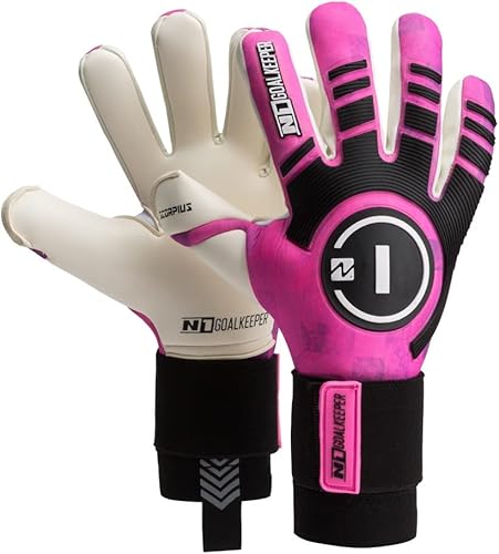 N1 Goalkeeper gloves Scorpius SSG Pro. Guantes de fútbol con corte negativo y látex alemán antideslizante SSG Pro. Guantes de portero de fútbol