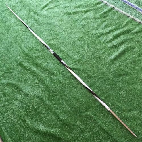 Mountainsports Elite Javelin 800 Grams 70 Meter - IAAF Certified [1 Year Warranty] Boy's High School College Track and Field Javelins, Black with White Spiral Javelin Throw