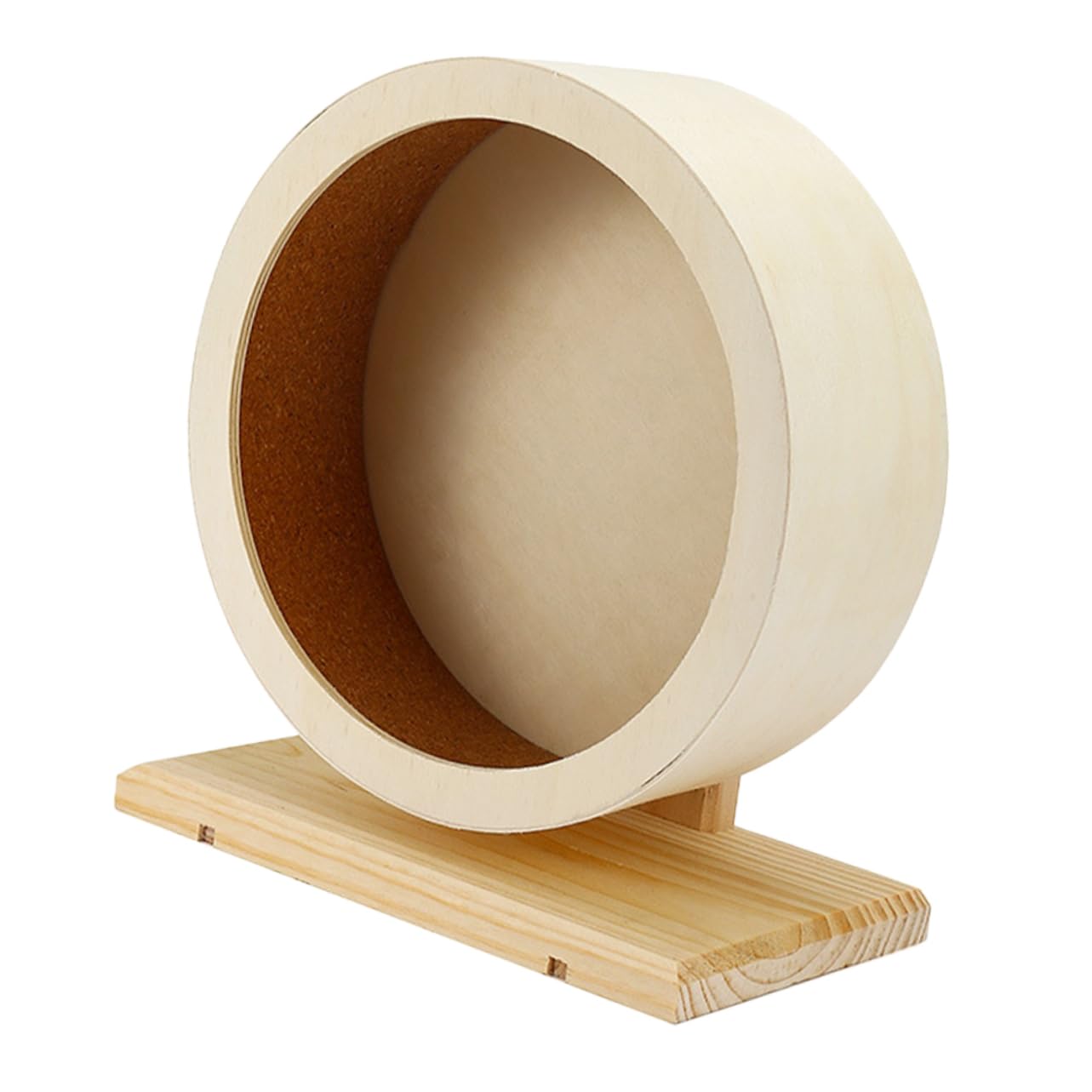 Roue d'exercice en Bois pour Hamster Silencieuse, Modèle Khaki