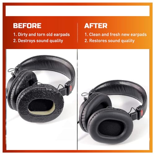 Image of Crysendo Headphone Cushion for Boat Rockers 510 Headphone | Replacement Headset Pads | Made of High-Density Memory Foam & Softer Protein Leather (Black)