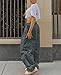 Neyaolk Women's Grey Cargo Pants, Large, 30 Inseam, 32 Waist, Low Rise, Wide Leg, 6 Pockets, All Seasons, Solid, Casual, Party, Vacation