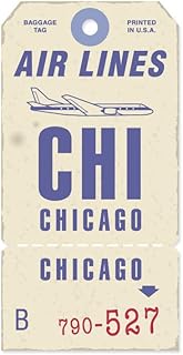 ステッカー スーツケース キャリーケース かっこいい レトロ 旅行 ヴィンテージバゲージラベルステッカー シカゴ