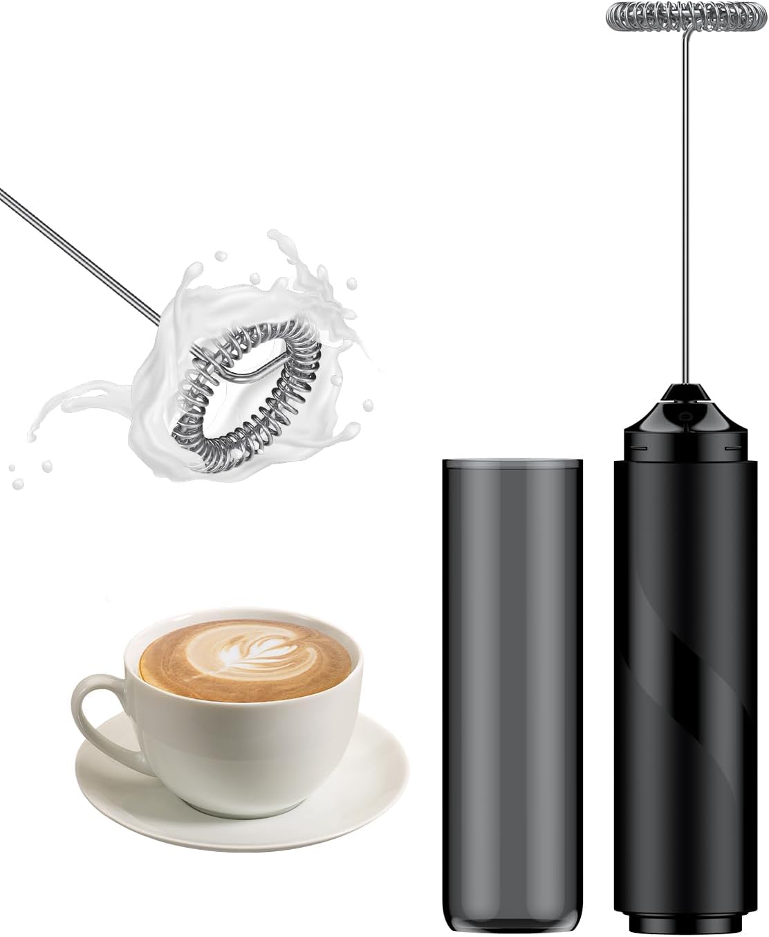 Pawfly Mousseur à lait rechargeable avec fouet en acier inoxydable mousseur à main puissant pour cappuccino latte matcha chocolat chaud mélangeur électrique portable — vue 9