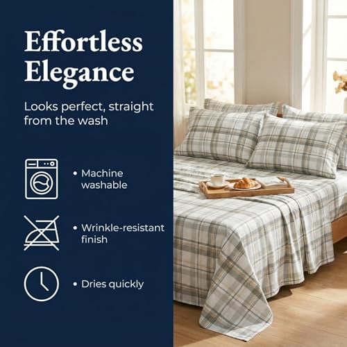 Image of Chaps Queen Sheet & Pillowcase Sets- 6 Piece, Deep Pocket, Wrinkle Free