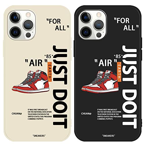 2 Pack Phone Case For Iphone 11 Pro Max Case 6.5",Fashion Brand Pattern Cool Design, Creative Label Printed Black White Cases For Women Men Boys Girls,Soft Tpu Funda Para Iphone11 Pro Max,Sports Shoes #TOP6