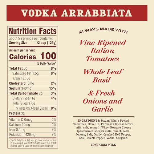 Image of Rao's Homemade | Vodka Arrabbiata Sauce | 24 oz (Pack of 2)