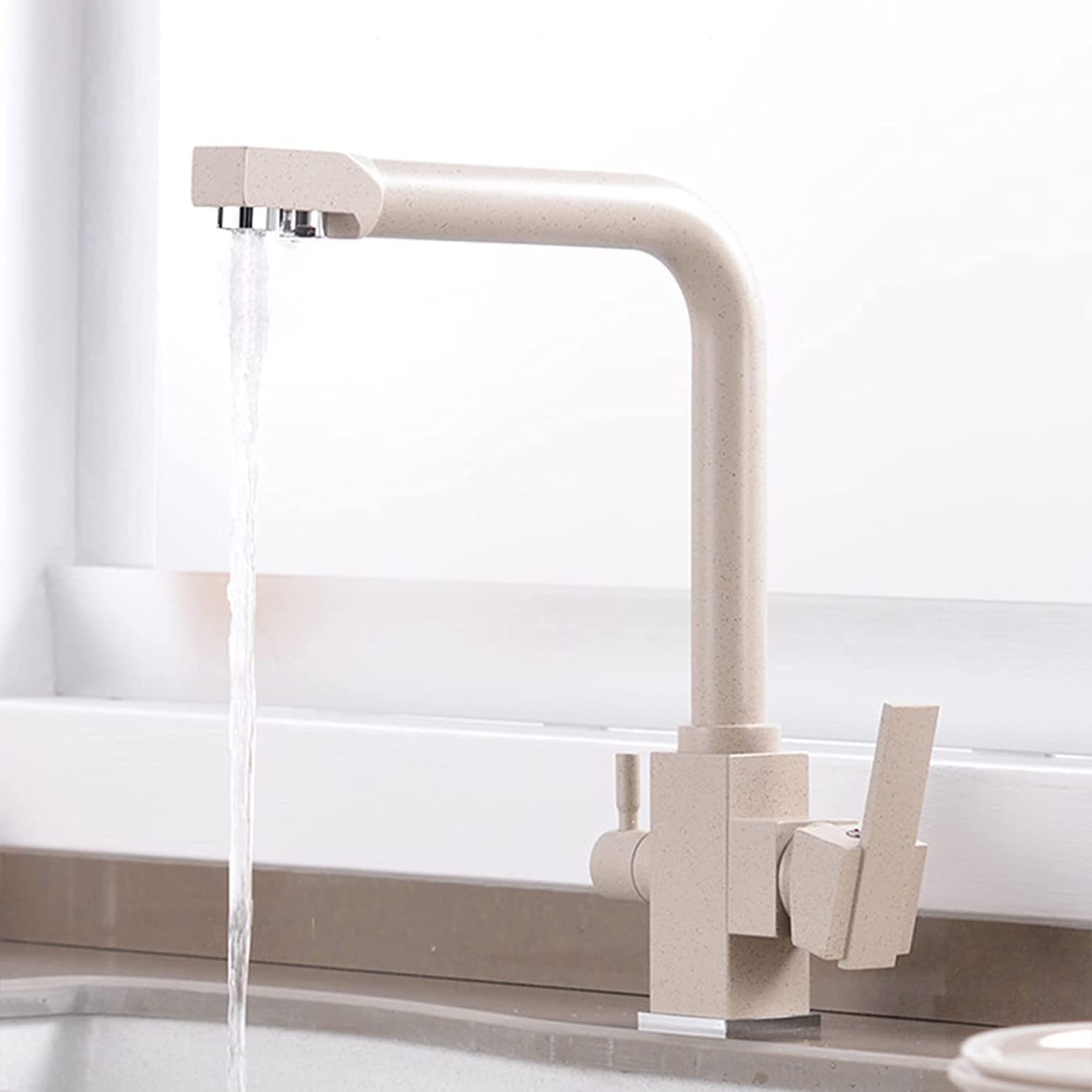 Grifo de Cocina de 3 vías con Filtro 3 en 1 para Sistemas de filtración de Agua, Mezclador de ósmosis, Fregadero Duradero y Elegante, fácil instalación.