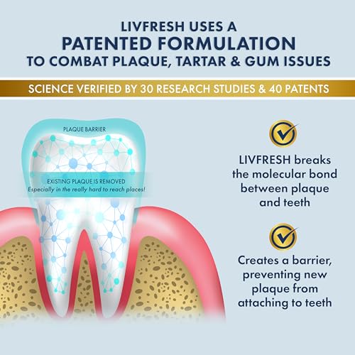 image for LIVFRESH Toothpaste Gel, Clinically Proven to Remove Plaque 250% Bette