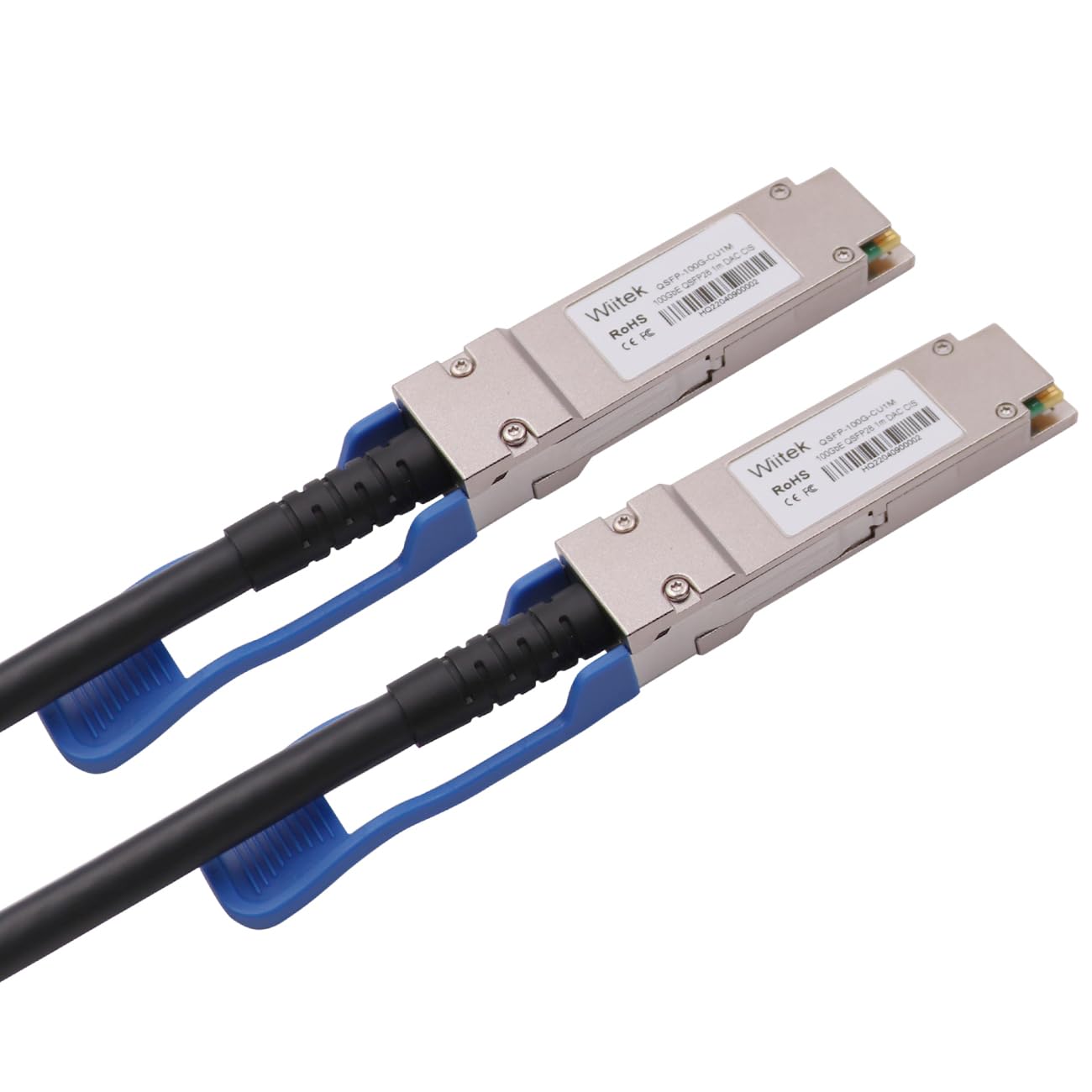 100GbE QSFP28 DAC Twinax Cable, 1m 100GBASE-CR Passive Copper Cable, Compatible for Cisco, Ubiquiti, Mikrotik, Netgear, Supermicro, Open Source Switches