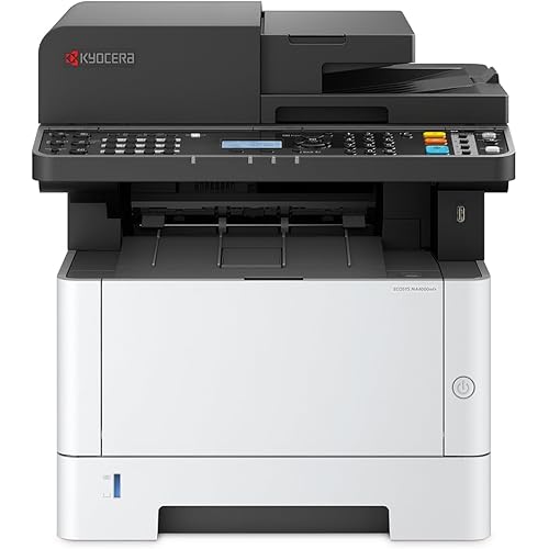 KYOCERA ECOSYS MA4000wfx Monochrome All-in-One Wireless Laser Printer (Print/Copy/Scan/Fax), up to 42ppm, Dual Scan Document Processor and Free OCR, Cloud & Mobile Utilities
