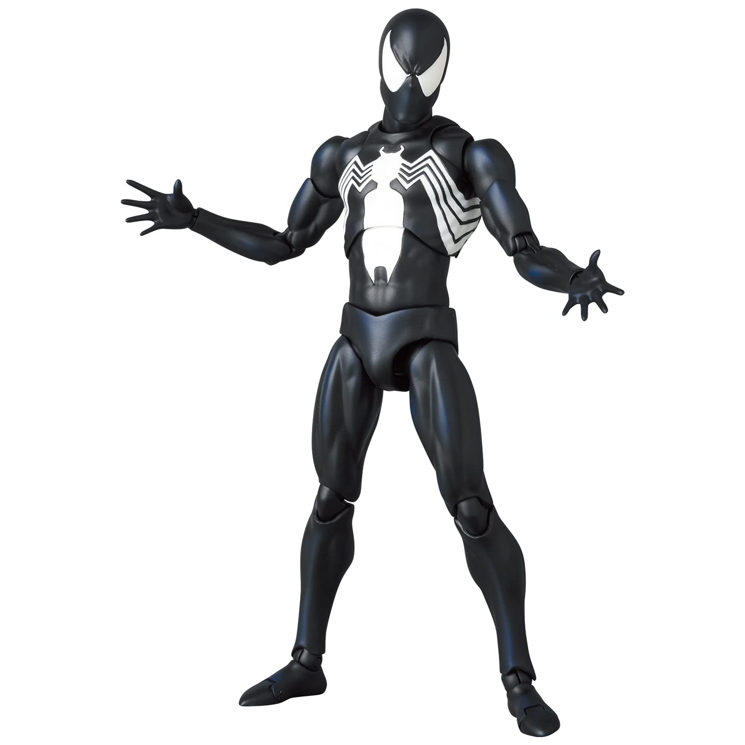 MAFEX nr 168 Spiderman czarny kostium komiksowy wersja całkowita wysokość ok. 155 mm, malowana figurka