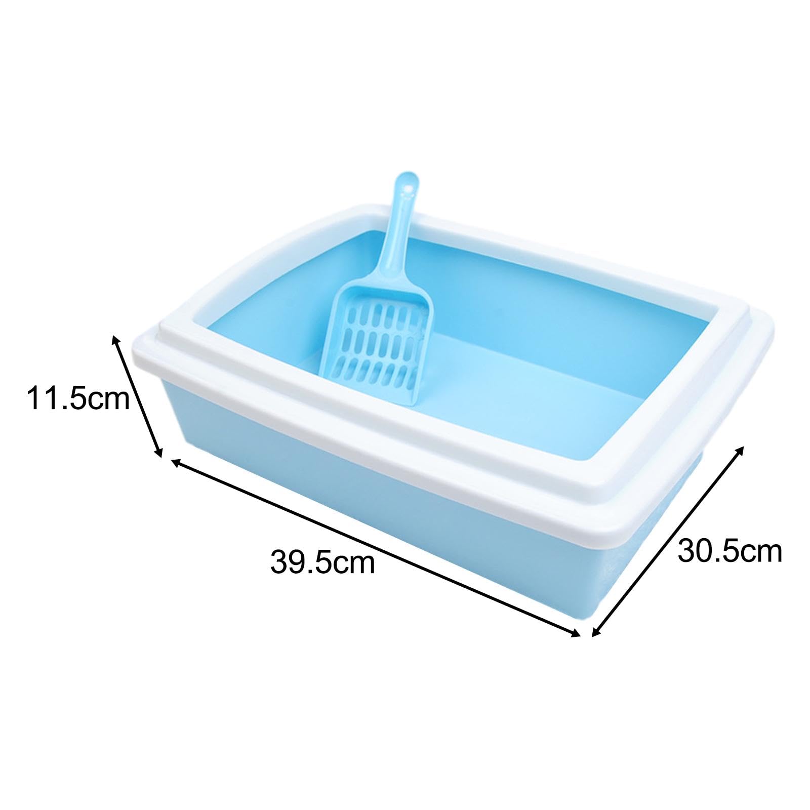 Lettaia, Lettiera for Gatti, vaschetta for lettiera for Animali Domestici(Light Blue)
