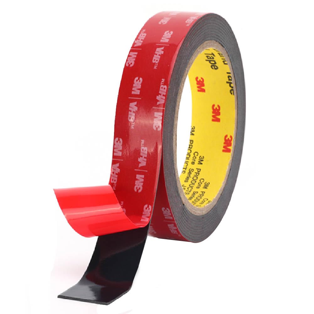 Double Sided Tape Heavy Duty, Strong Adhesive Mounting Tape, Waterproof Foam Tape for Car Trims, Walls, Moto, LED Strips, DIY, Home Decor, Outdoor, Office, Made of 3M 5952 Tape (1 in * 15.6FT)