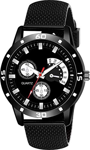 HORCHIS Casual Analog Black & White Dial Mens Leather Watch-HORC_ENT_11372 (B08BG2DTB6) Amazon Price History, Amazon Price Tracker