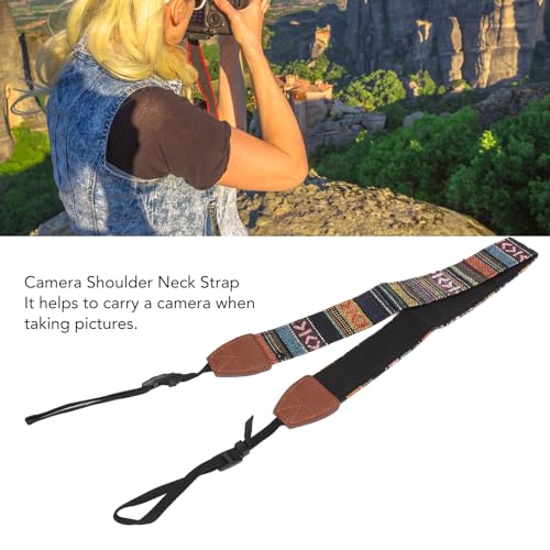 Plyisty Camera Strap, 40.55in Vintage Camera Neck Shoulder Strap, Universal Retro Film Camera Belt, Length Adjustable - Image 3