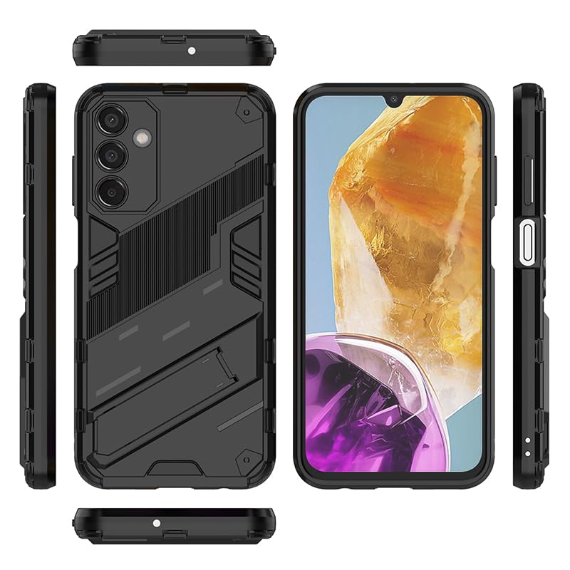 WOKEZ 360° Stativfodral för Samsung Galaxy M15 5G – Svart Pansarfodral