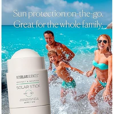 MDSolarSciences Solar Stick SPF 40 Water-Resistant Mineral Sunscreen Broad Spectrum UV Protection Blendable Zinc Oxide Travel Stick Smooth, Sheer and Natural Matte Finish, 0.6 Oz