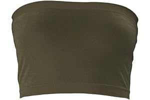 Dark Green Bandeau Seamless Tube Top