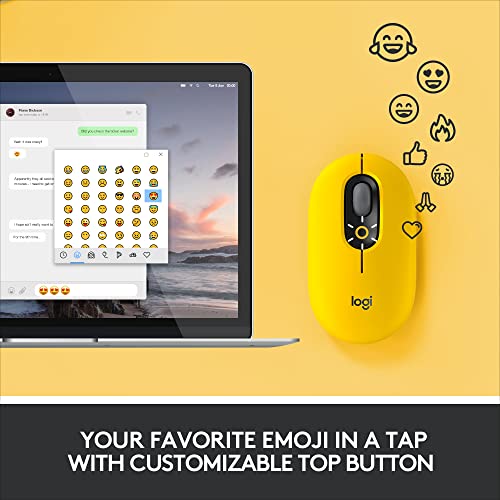 Image of Logitech POP Wireless Mouse and POP Keys Mechanical Keyboard Combo - Customisable Emojis, SilentTouch, Precision /Speed Scroll, Compact Design, Bluetooth, USB, Multi-Device, OS Compatible - Blast