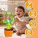 MILEGI Dancing Talking Cactus Toy, Baby Singing Recording Mimicking Cactus Toy, Repeats What You Say, Musical Interactive Infant Toddler Toys for 1 Year Old Boys Girls