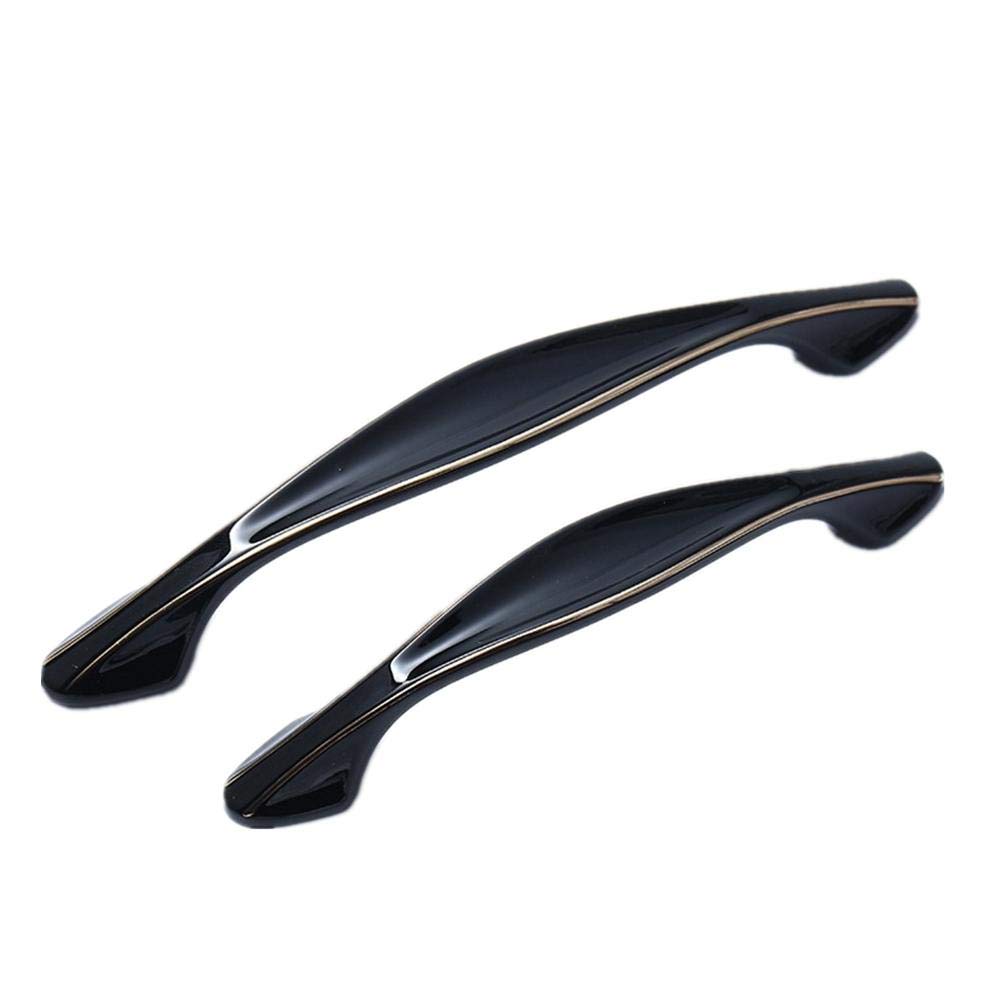 Stnyanxd 96 Fuji Black Antique Cabinet Drawer Handles 2Pcs Curved Door Handle Solid Base Zinc Alloy Hardware 96 Coffee(96 Fuji Black)