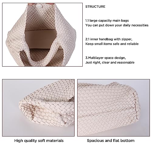 Image of Tweed Clutch Purse Women Fashion Evening Bag Handbag Boho Tweed Envelope Wallet Fold Over Chain Crossbody Shoulder Bag