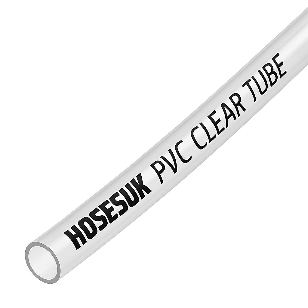 19mm x 22.5mm PVC Clear Vinyl Tubing Plastic Tube Flexible Water Pipe 1 Metre (3.28 Ft)