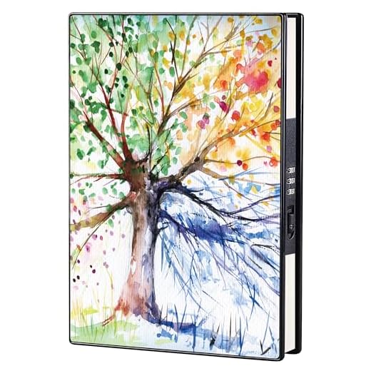 ZXHQ Diary with lock for Women & Men,220 Pages Lock Journal, Hidden Lock 180-Degree Flat for Writing Travel Journal Hardcover A5 Lined Notebook(5.9 x 8.5 inch