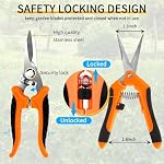 3pcs Stainless Steel Gardening Scissors Pruners for Gardening - Garden Clippers Handheld Pruner Set with Soft Grip Handle for Garden Tools