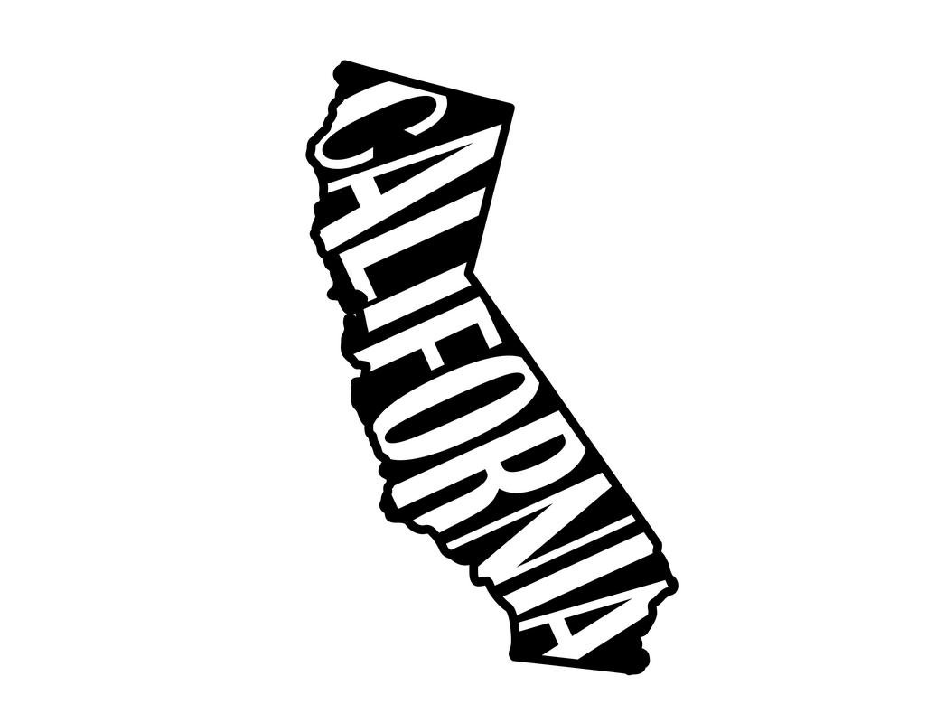 CMI ND061 State of California Decal Sticker | 5.5-Inches by 3.3-Inches Black Vinyl