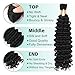 Boho Hair for Braiding Mix Synthetic Human Braiding Hair, 22 Inch Deep Wave Bundles Boho Braids, 2 Bundles Packs Bulk Curly Bohemian Hair Extensions (1B, 22 Inch)