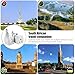 2 Pack US to South Africa Travel Plug Adapter, Type M Plug Adaptor, 3 Pin Grounded South Africa Wall Plug Wall Outlet Power Adapter (Type M White)