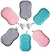 6 Eponges Lavables Réutilisables Microfibre Vaisselle Grattante Ecologique Tampons Antibactérienne Non Odor Brosse pour Menage Poêles Pots avec Crochet Adhésif