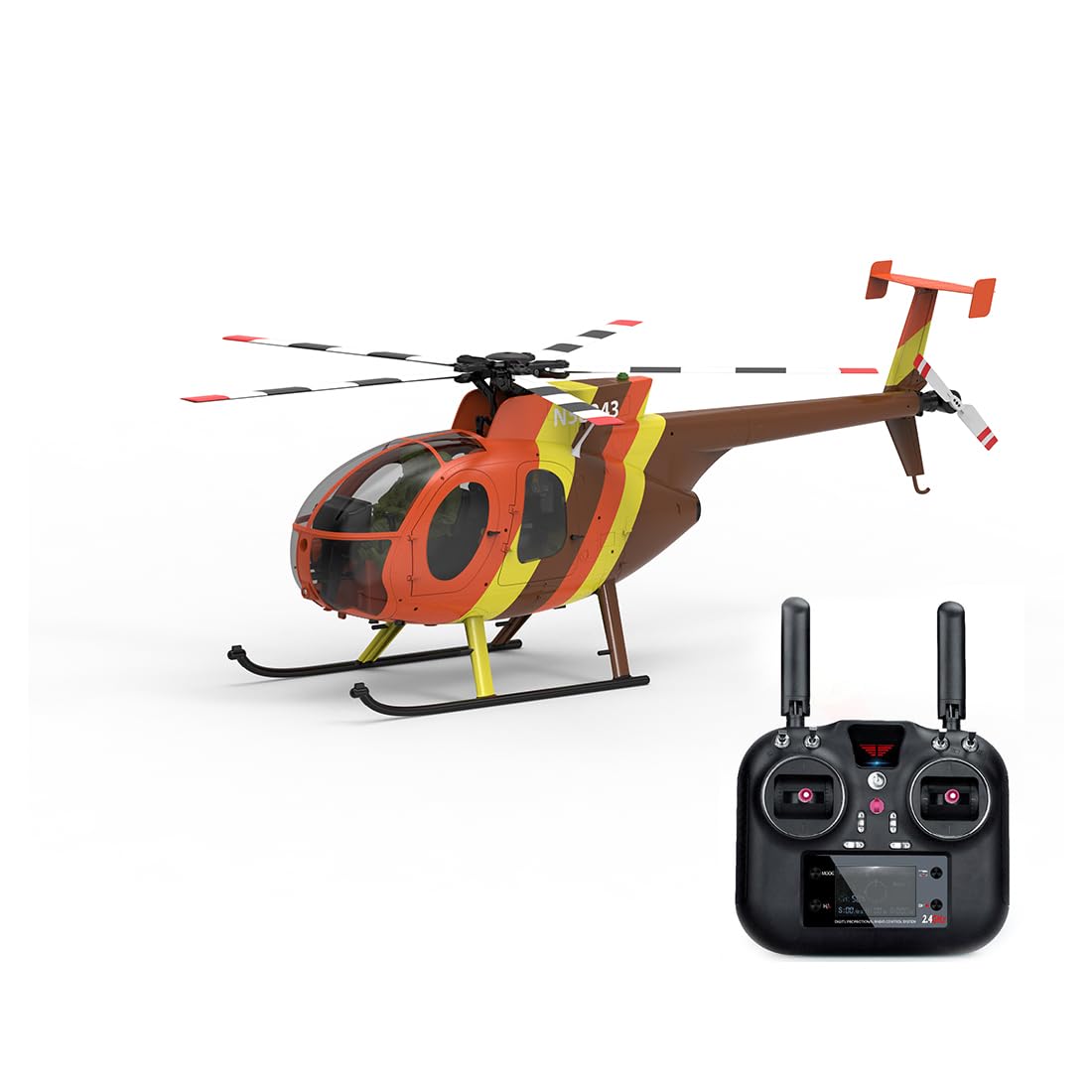YU XIANG F118S MH-6 1/16 2.4G 9CH RC elicottero militare RTF (Magnum)