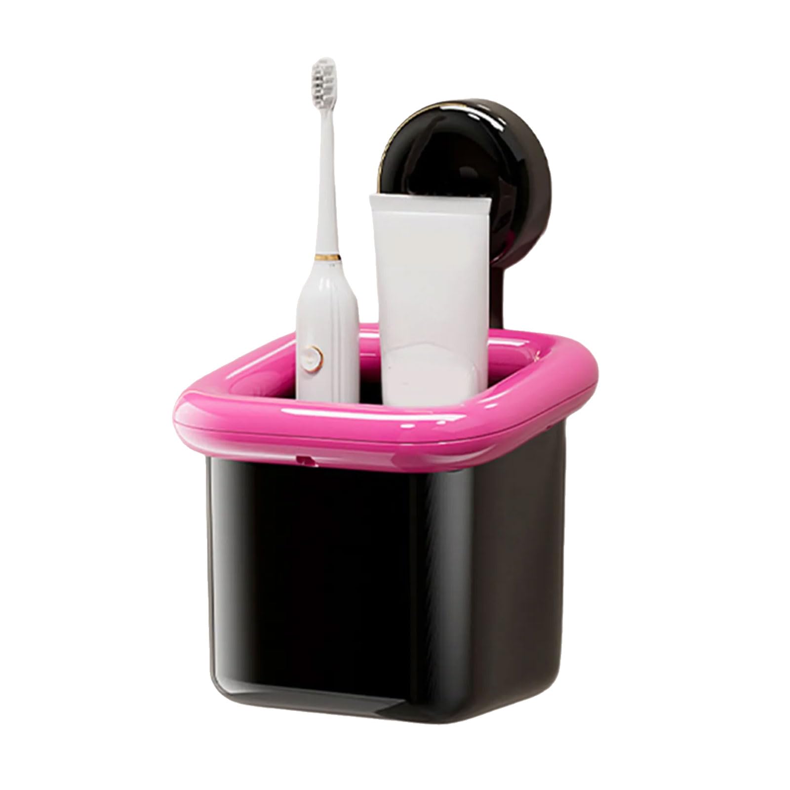 carotoe Suction Cup Toothbrush Holder Space Saving Wall Mounted Toothbrush Stand Holder for Kitchen and Bedroom Use Suction Cup