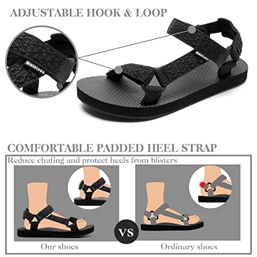 Image of WateLves Womens-Sport-Sandals Hiking Sandals with-Arch-Support Webbing-Outdoor-Beach-Water-Sandals for Travel-Walking-Trekking-Camping