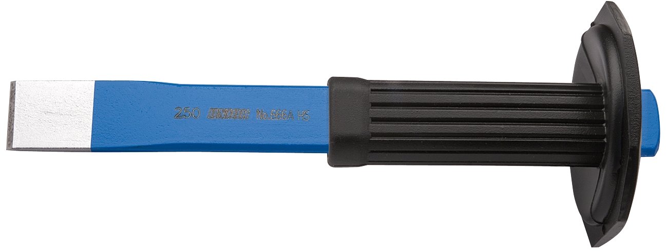 Cortafrio hexagonal UNIOR 350 mm con protector de manos para cincelado seguro 1