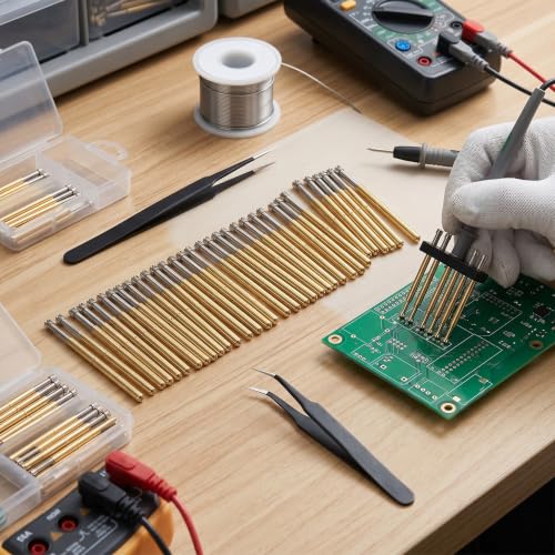 Image of Spring Testing Probe, 100pcs 2mm Crown Tip with 0.02M Accuracy, 9 Claws for Test Tools
