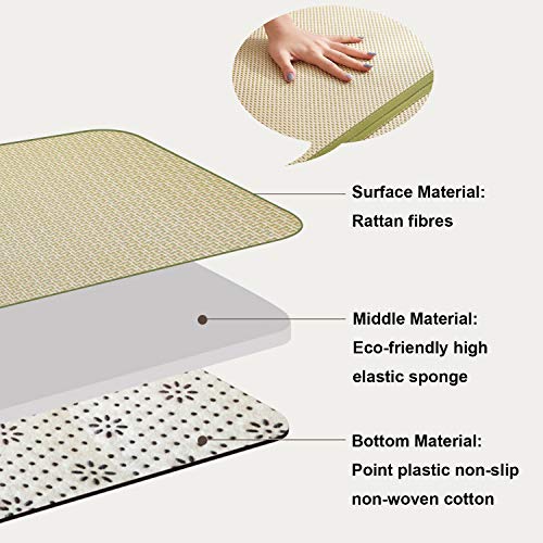 Tatami de ratán MYOYAY 71" x 71" espuma memoria miniatura 6