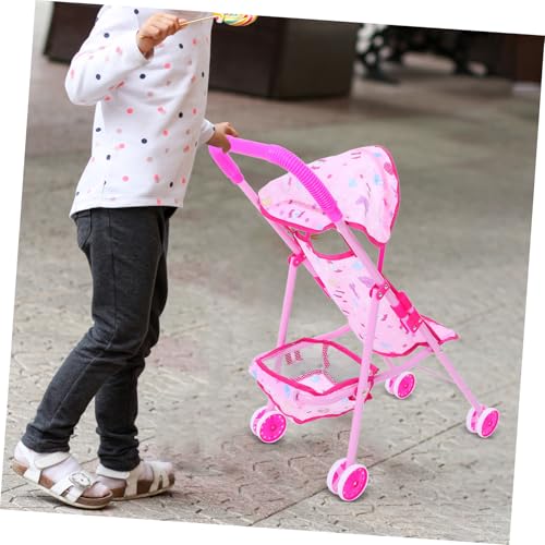 Kisangel Kinderwagen mit Großem Korb Leichter Puppenwagen für Mädchen Faltbar Fördert Motorische Fähigkeiten und Eltern Junge Mädchen Bindung für Outdoor und Reisen – Bild 6