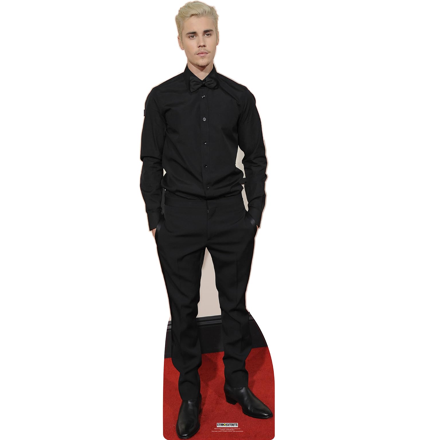 Amazon.com: Justin Bieber Black Suit Life-Size Cardboard Cutout – 69 x 26  in Freestanding Standee : Home & Kitchen