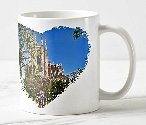 Exklusiver Kaffee Becher - Motiv: Die Sagrada Familia in Barcelona (Aquarell) - Foto-Tassen/Fotos / Bilder/Souvenirs