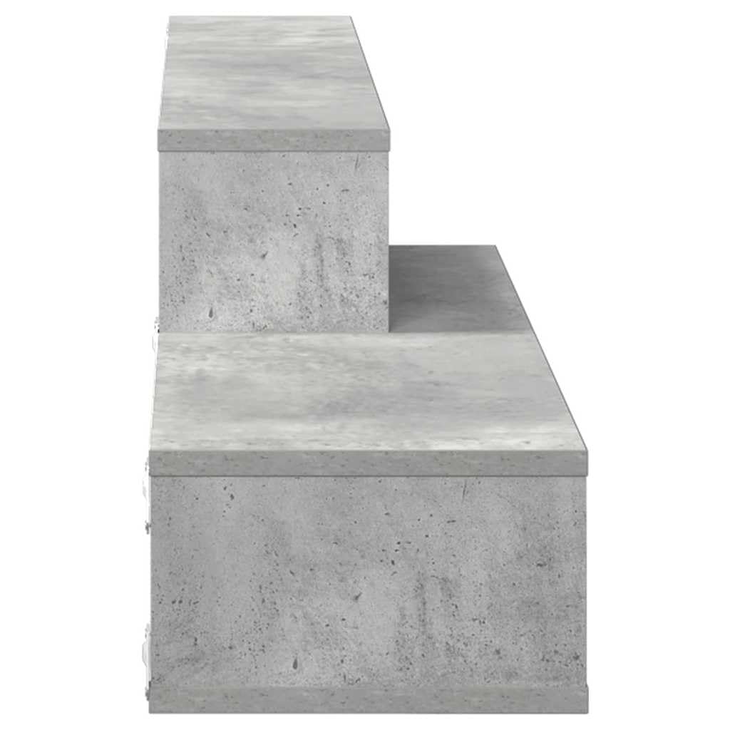 Moderner Wand TV Ständer 120x25x28, 5cm aus Holzwerkstoff, wandmontierter Fernsehständer mit Regal, platzsparendes Design für Wohnzimmer, Home Cinema und kleine Räume, matte 32-55 Zoll Fernseher